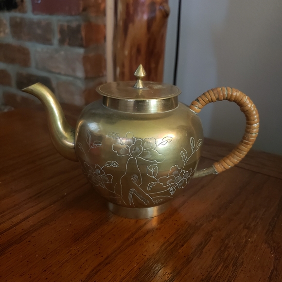 Other - Vintage Chinese Brass Teapot